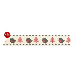 Little Robin Christmas Cake Ribbon
